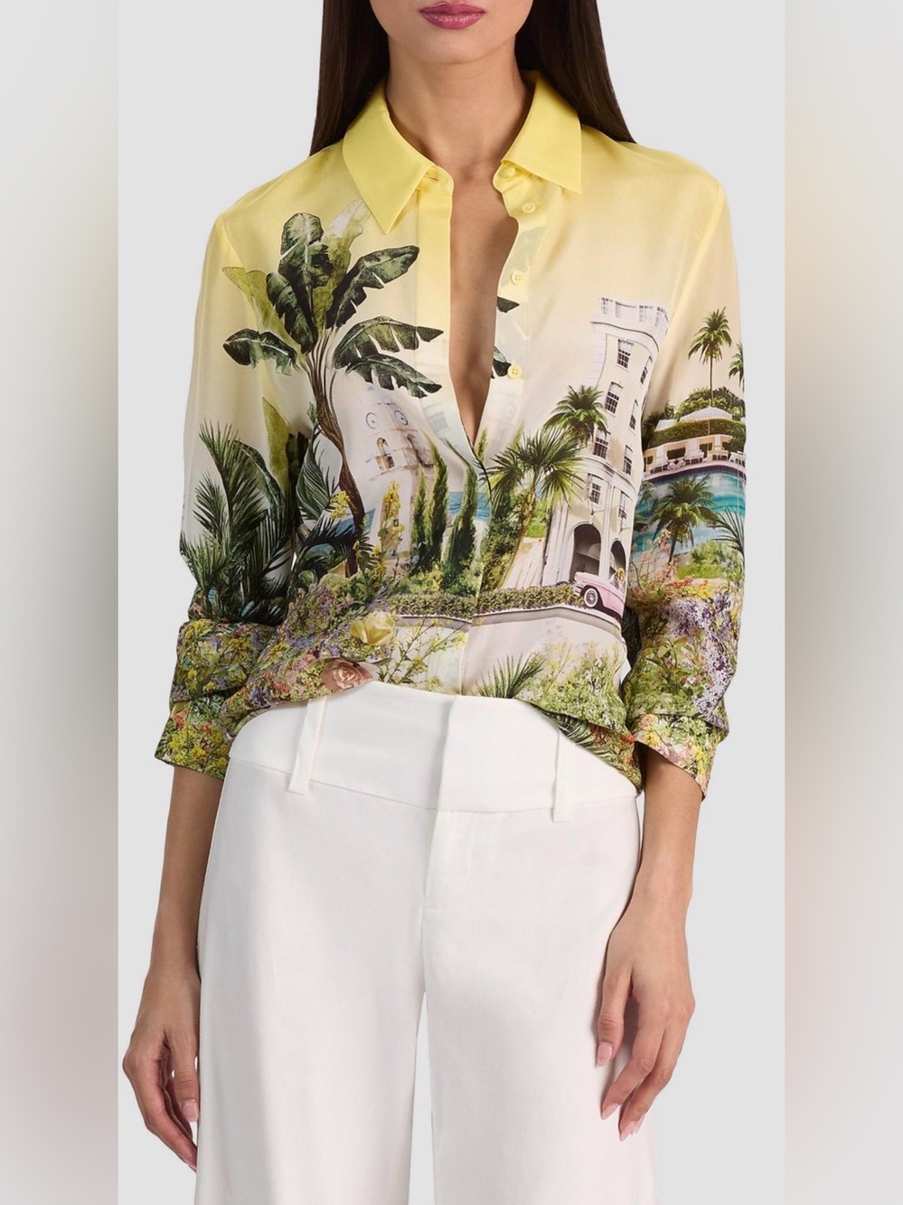 Alice + Olivia Willa Silk Shirt